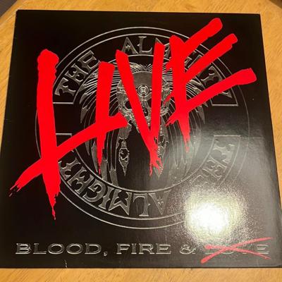 Tumnagel för auktion "The Almighty - blood fire & Live"