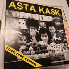 Tumnagel för auktion "Asta Kask - Rock Mot Svinen! LP"