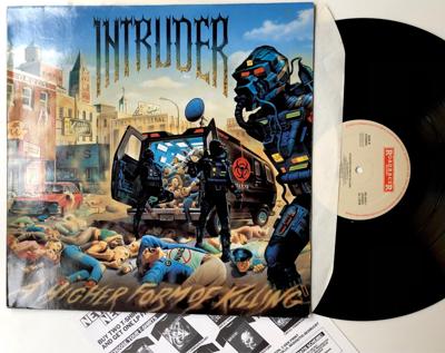 Tumnagel för auktion "Vinyl LP INTRUDER 1989 kanonskick rare trash Heavy Metal hårdrock skiva rock"