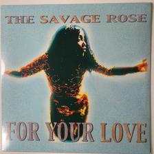 Tumnagel för auktion "SAVAGE ROSE - FOR YOUR LOVE. VINYL LP DANMARK -18. PSYK- / BLUES-ROCK. INPLASTAD"