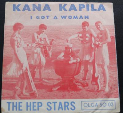 Tumnagel för auktion "Hep Stars Kana Kapila 1964, 45 RPM i nyskick RÖD VINYL med fins omslag"