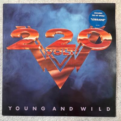 Tumnagel för auktion "220 VOLT young and wild LP ncb CBS 4501201"