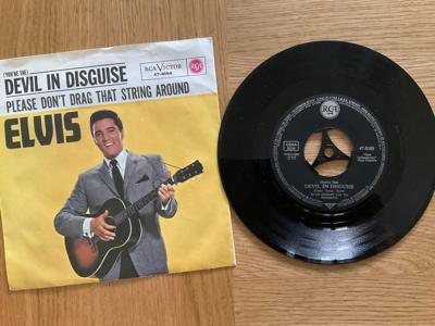 Tumnagel för auktion "Singel Elvis Presley Devil in disguise - Please don’t drag…./RCA Germany -63"