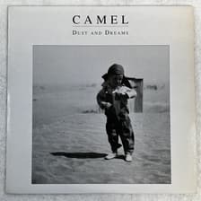 Tumnagel för auktion "CAMEL dust and dreams LP -92 South Korea CANYON INT R-1085 ** rare prog rock **"