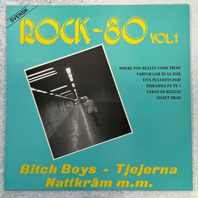 Tumnagel för auktion "V/A Rock-80 Vol. 1 LP -80 Swe ROCK RECORD MUSIC RMLP 101"