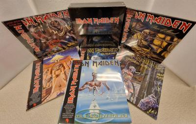 Tumnagel för auktion "Iron Maiden Picture Disc Collection 1980-1988 Box 2012"