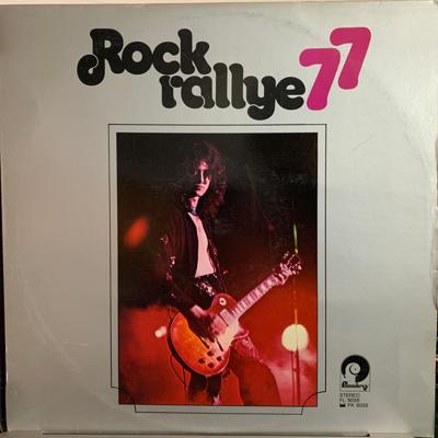 Tumnagel för auktion "V/A ROCK RALLYE 77 LP / '77 Finnlevy Orig Hårdrock Blues Rock Hard Rock Sallinen"