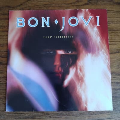 Tumnagel för auktion "Bon Jovi - 7800 farenheit HOL-85 Vg+/Vg+"