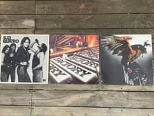 Tumnagel för auktion "Tre Vinylplattor rock - Suzi Quatro, Factory och Budgie"