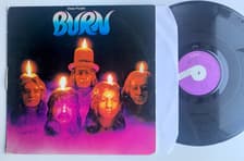 Tumnagel för auktion "DEEP PURPLE Burn LP vinyl rock hårdrock skiva"