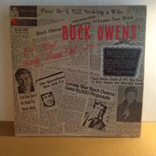 Tumnagel för auktion "Buck Owens - 41st Street Lonely Hearts Club / Weekend Daddy LP 1975"