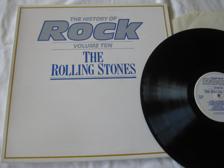 Tumnagel för auktion "THE ROLLING STONES THE HISTORY OF ROCK VOLUME TEN LP"