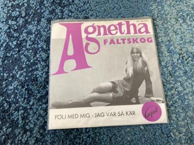 Tumnagel för auktion "7" / Agnetha Fältskog - Följ Med Mig, Jag Var Så Kär"