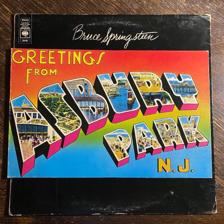 Tumnagel för auktion "BRUCE SPRINGSTEEN - Greetings… 1973. UK Press! ”Gimmick Cover” Prog-rock. LP"