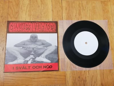Tumnagel för auktion "Charles Hårfager – I Svält Och Nöd, 7" (Kamel Records, 1992)"