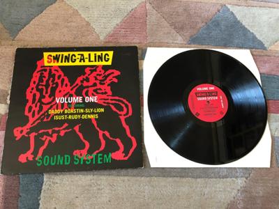 Tumnagel för auktion "V/A - SWING-A-LING SOUNDSYSTEM (1992) Svensk Reggae Lovers Rock Ragga-samling"