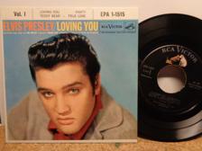 Tumnagel för auktion "ELVIS: RCA VICTOR. EPA 1-1515. LOVING YOU. VOL.1 US-PRESS."