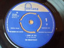 Tumnagel för auktion "The Merseybeats I THINK OF YOU ,, MR. MOONLIGHT ( Fontana Uk Orig press 1963 )"