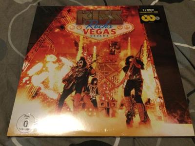 Tumnagel för auktion "Kiss Rocks Vegas, Vinyl 2 Lp + Dvd"