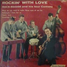 Tumnagel för auktion "Rock'n' With Love - Rock-Ragge and his four Comets - 45-varv"