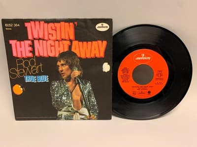 Tumnagel för auktion "7" Rod Stewart - Twistin' The Night Away US/Ger Orig-72 !!!!!"