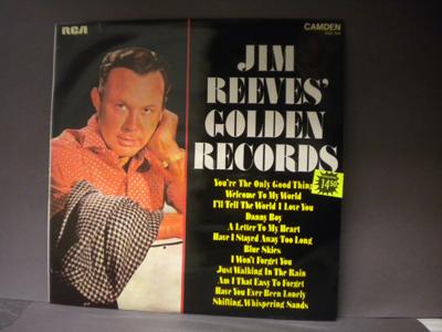 Tumnagel för auktion "JIM REEVES´- GOLDEN RECORDS - PLOMBERAD"