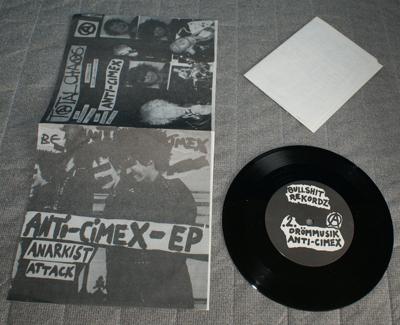 Tumnagel för auktion "Anti-Cimex-EP - Anarkist Attack Bullshit 001 1982 original "Superrare""