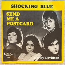 Tumnagel för auktion "SHOCKING BLUE - SEND ME A. POSTCARD. VINYL 7" SINGEL SVERIGE -70. ROCK / GARAGE-"