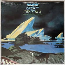 Tumnagel för auktion "YES - DRAMA. VINYL LP US -10 RE (-80) GATEFOLD . PROG-ROCK. INPLASTAD"